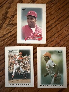 Topps Baseball Cards - Red and Orange Reds